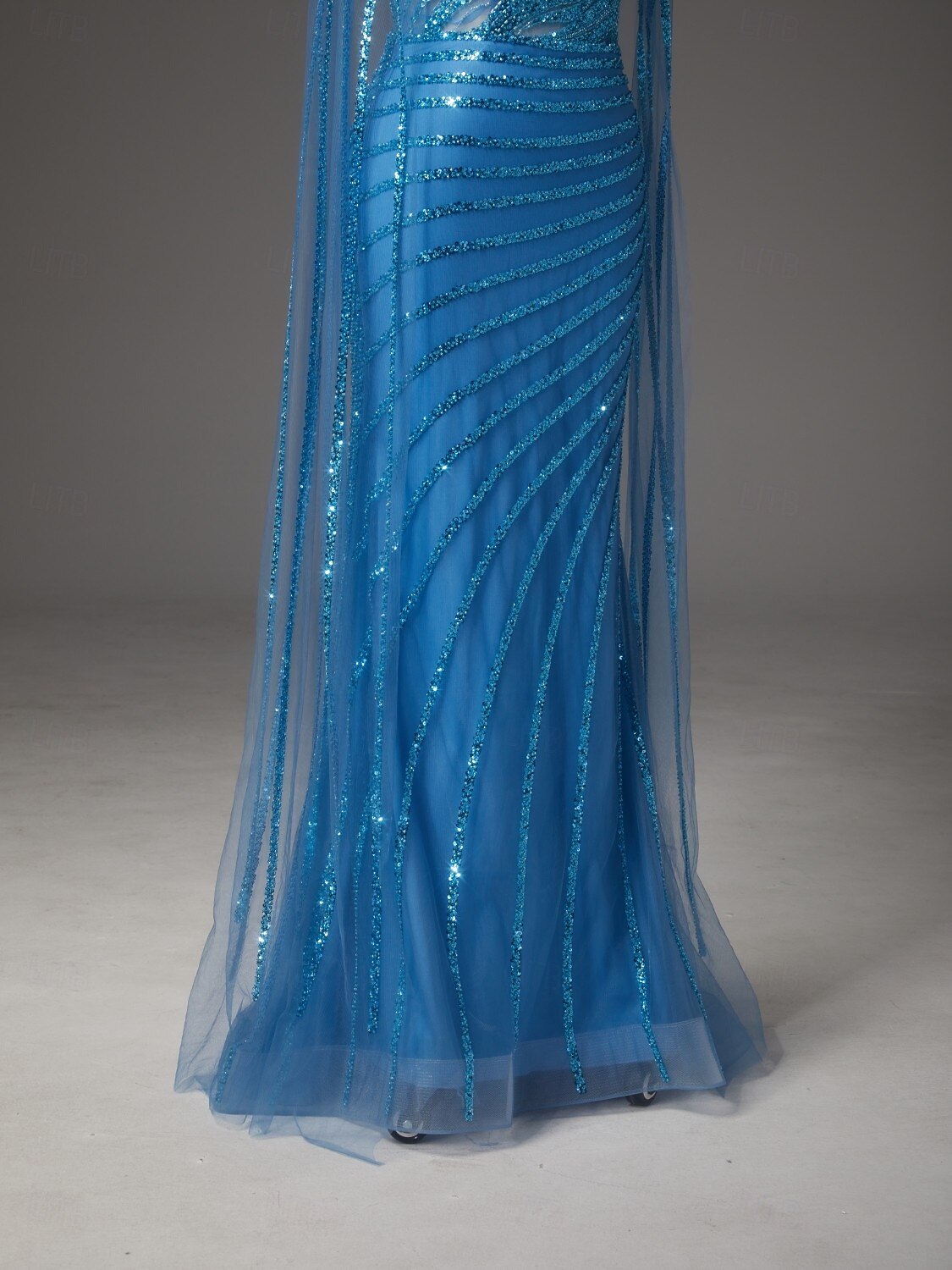 Tubino Colonna Strascico a Terra Perline ricamate Abito Formale Abito da madre della sposa Abito da Sera Elegante Scintillante Stile Celebrità Senza Maniche Girocollo Mascherata con Con perline del 2026 a $310.49 –P14