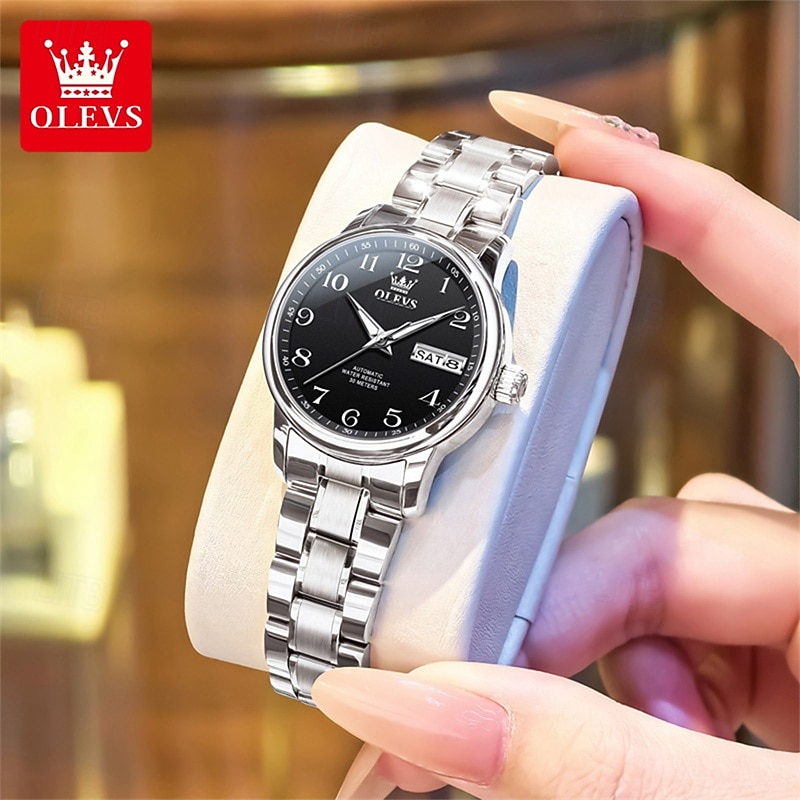 Mother's Day Gift OLEVS Women's Business Watch With Luminous Calendar, Week Display, Fully Automatic Mechanical Movement, Casual And Fashionable Digital Watch, Waterproof, Sporty Women's Wristwatch 2026 - $94.99 –P7