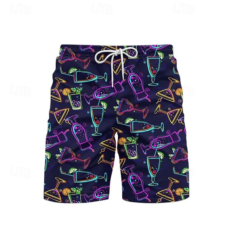 Bărbați Pantaloni Scurți de Înot Boxeri înot Imprimat Cordon Cu buzunare Uscare rapidă Cu buzunare Pantaloni Scurti Costum de baie Surfing Plajă Sporturi Acvatice  Vară 2026 - $13.99 –P3