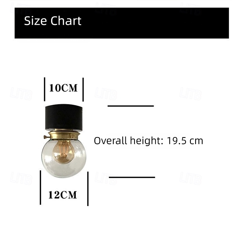 Современный простой потолочный светильник для коридора, креативный круглый стеклянный шар, рождественская тематика, 1 шт. 2026 - $79.99 –P3