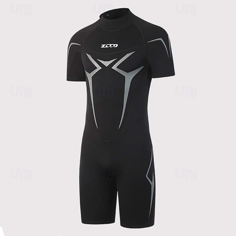 Per uomo Muta in neoprene da 3 mm Tuta termica integrale Astratto Termico Addensato Protezione UV Manica Corta Costume da Bagno Costume da bagno Surf Immersione Snorkeling Estate del 2026 a $79.99 –P6