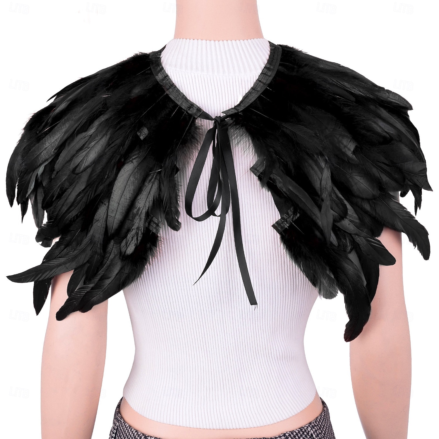 Acessórios de Carnaval 2026 Rio Carnival Samba Xale de Plumas Vermelhas para Mulheres com Laço de Fita Brasil Fantasia de Performance Festival de 2026 por $19.99 –P10