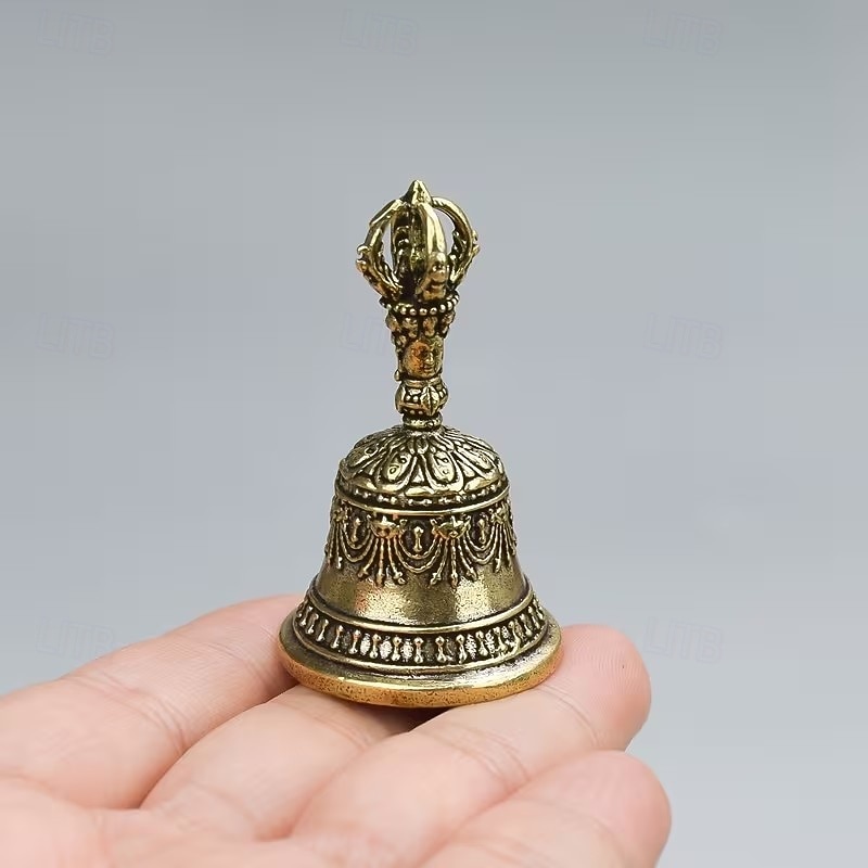 1/2 campanelli in ottone intagliati, campanelli natalizi con manico, sonagli portatili, campanelli curativi in ottone, ornamenti in ottone, suono chiaro, campanelli decorativi in metallo festivi, del 2026 a $11.99 –P3