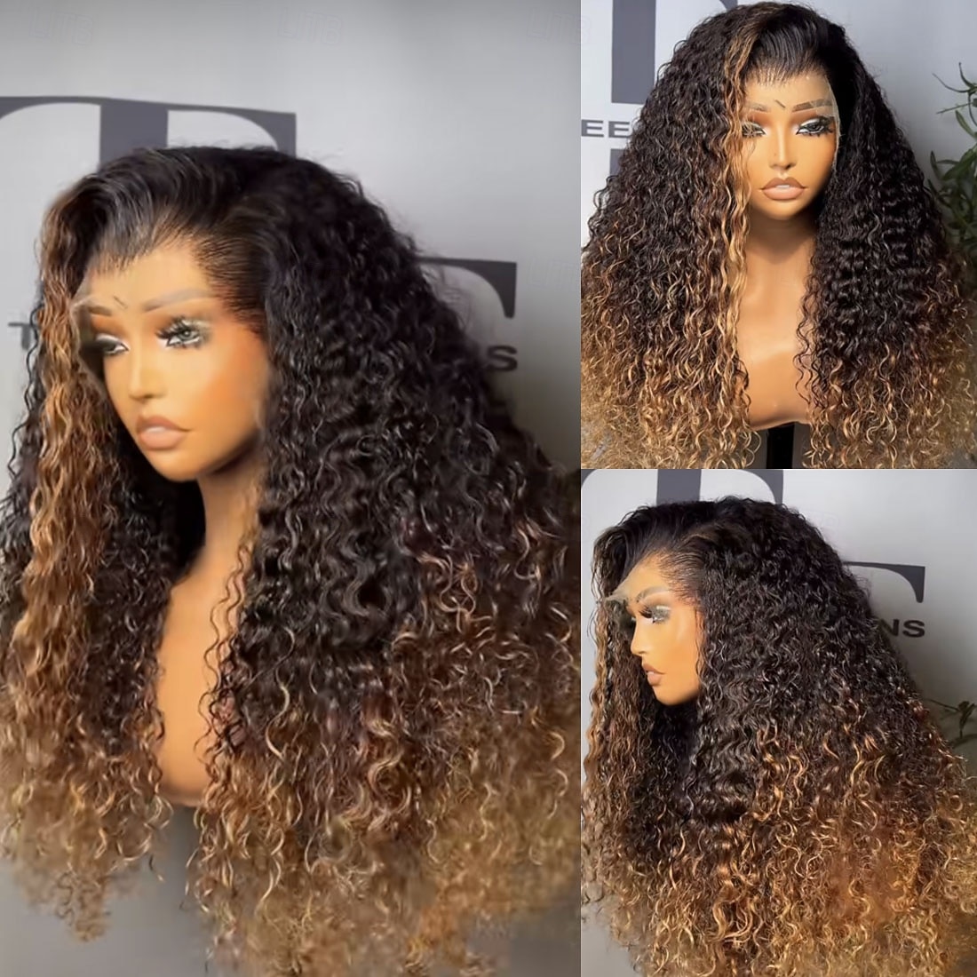 Human Hair 5x5 Closure 13x4 Lace Front Wig Free Part Brazilian Hair Curly Water Wave Light Brown Wig 150% 180% Density with Baby Hair Ombre Hair Highlighted / Balayage Hair Natural Hairline 100 2026 - $287.69 –P4