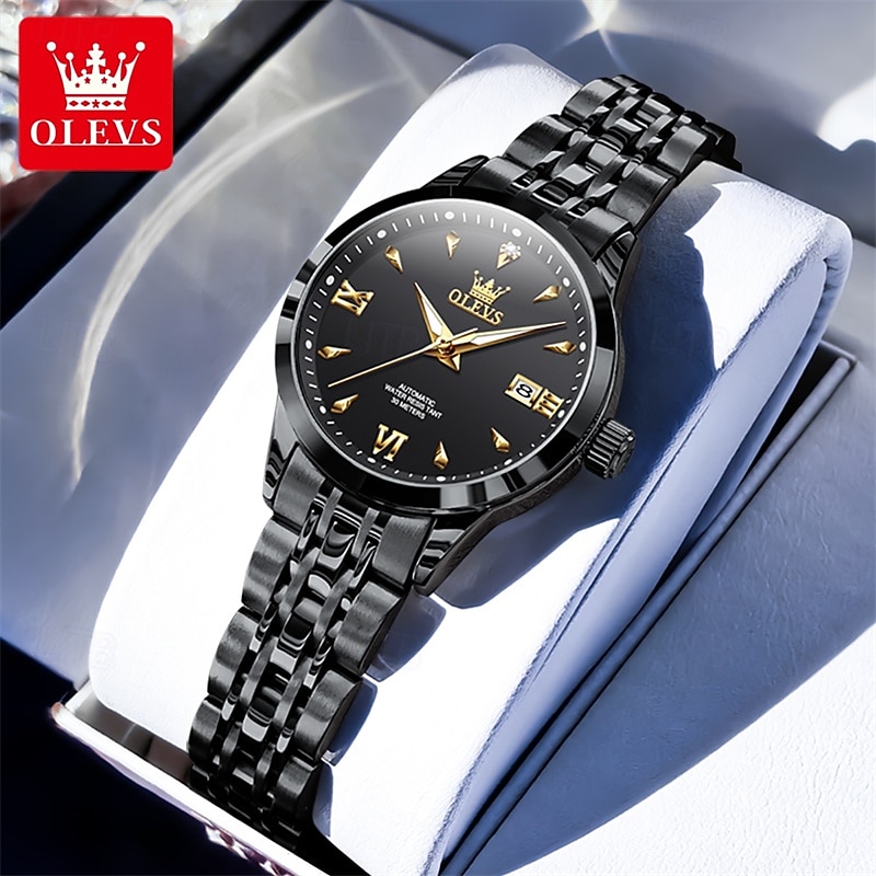 Mother's Day Gift New Olevs Brand Women'S Business Watch With Luminous Display, Calendar Function, Fully Automatic Mechanical Movement, Luxurious And Elegant, Water-Resistant Women'S Sports Watch 2026 - $88.99 –P1