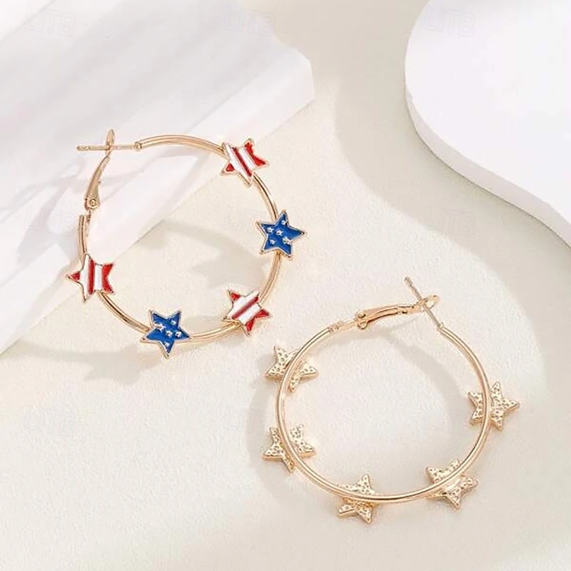 250 aniversario EE.UU. Pendientes Cosplay Adulto Mujer Día de la Independencia 4 de julio Fiesta Rendimiento Disfrazarse 2026 - $12.49 –P3
