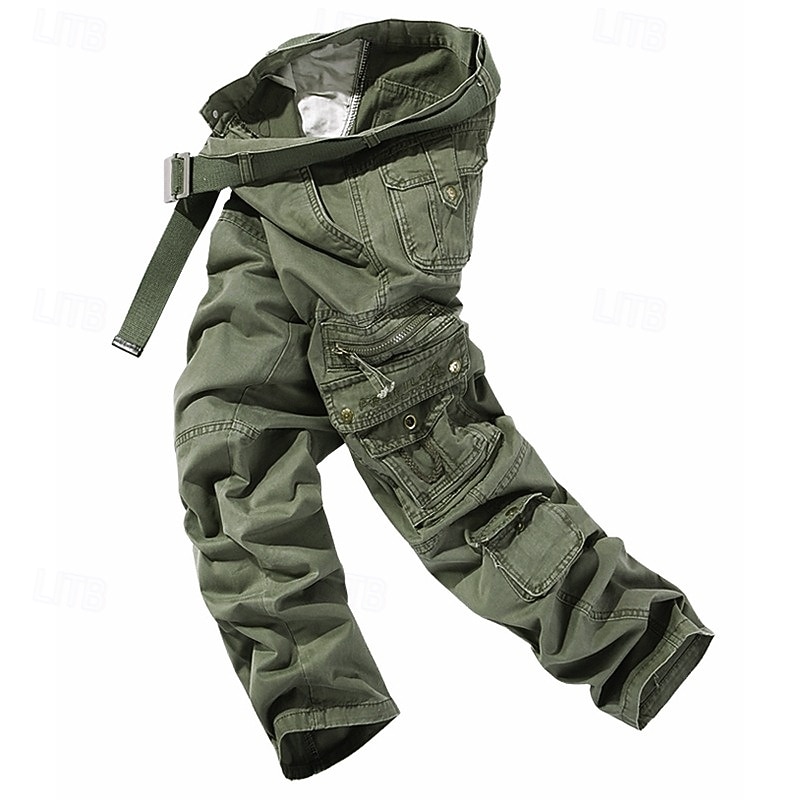 בגדי ריקוד גברים מכנסי קרגו מכנסיים מכנסי עבודה כיס מרובה כיס דש אחיד באורך מלא קזו'אל יומי בָּחוּץ חופשה קלסי מונח בצורה רפויה שחור ירוק צבא קשיח 2026 - AU $66.59 –P8