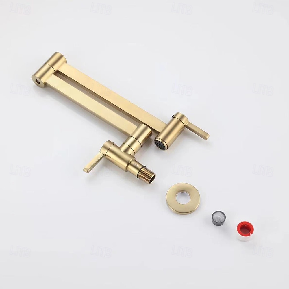 keittiöhana, seinälle asennettava kattilan täyteaine kaksi kahvaa yksireikäinen nykyaikainen keittiöhana 2026 - $226.79 –P7