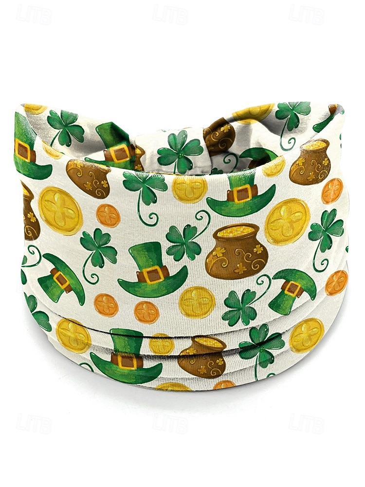 Damhårband med polyestertryck, flermönster med shamrockmönster för St. Patricks dag, stretchig och andningsbar festivalstil för högtidsfiranden, parader och vardagskläder 2026 - QAR 30.48 –P11