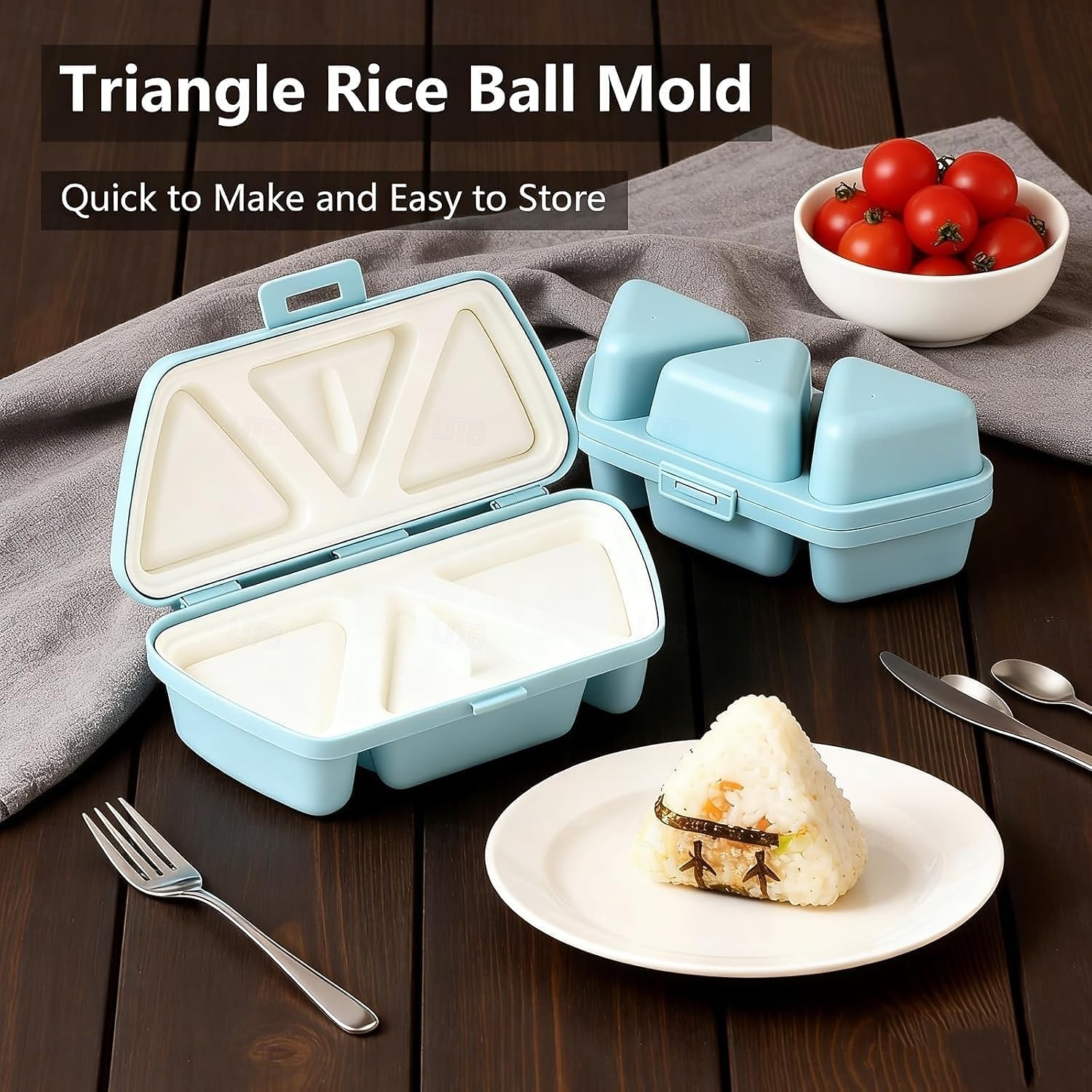 Κιτ παρασκευής σούσι 6 σε 1 για καλούπι onigiri, αντικολλητικές μπάλες ρυζιού για την παρασκευή φυκιών &Μπάλες ρυζιού με κόλιανδρο, ιδανικές για μαγείρεμα στο σπίτι - εργαλεία παρασκευής σούσι 2026 - $9.99 –P5