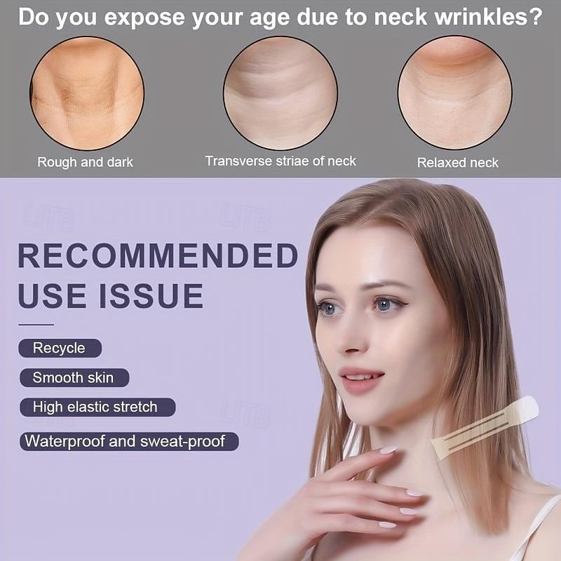 Face Neck Lifting Tape Semi-Transparent Elastic Neck Wrinkle Patch to Fade Wrinkles with Facial Lift Tightening for Men and Women 2026 - $16.99 –P4