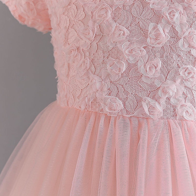 Sukienka dla dziewczynki z kwiatami Dla dziewczynek Suknia formalna Strój ślubny Impreza Ślub Formalny Godny podziwu Księżniczka Piękny Sukienka do Pierwszej Komunii Niejednolita całość Zamek 2026 - $45.99 –P10