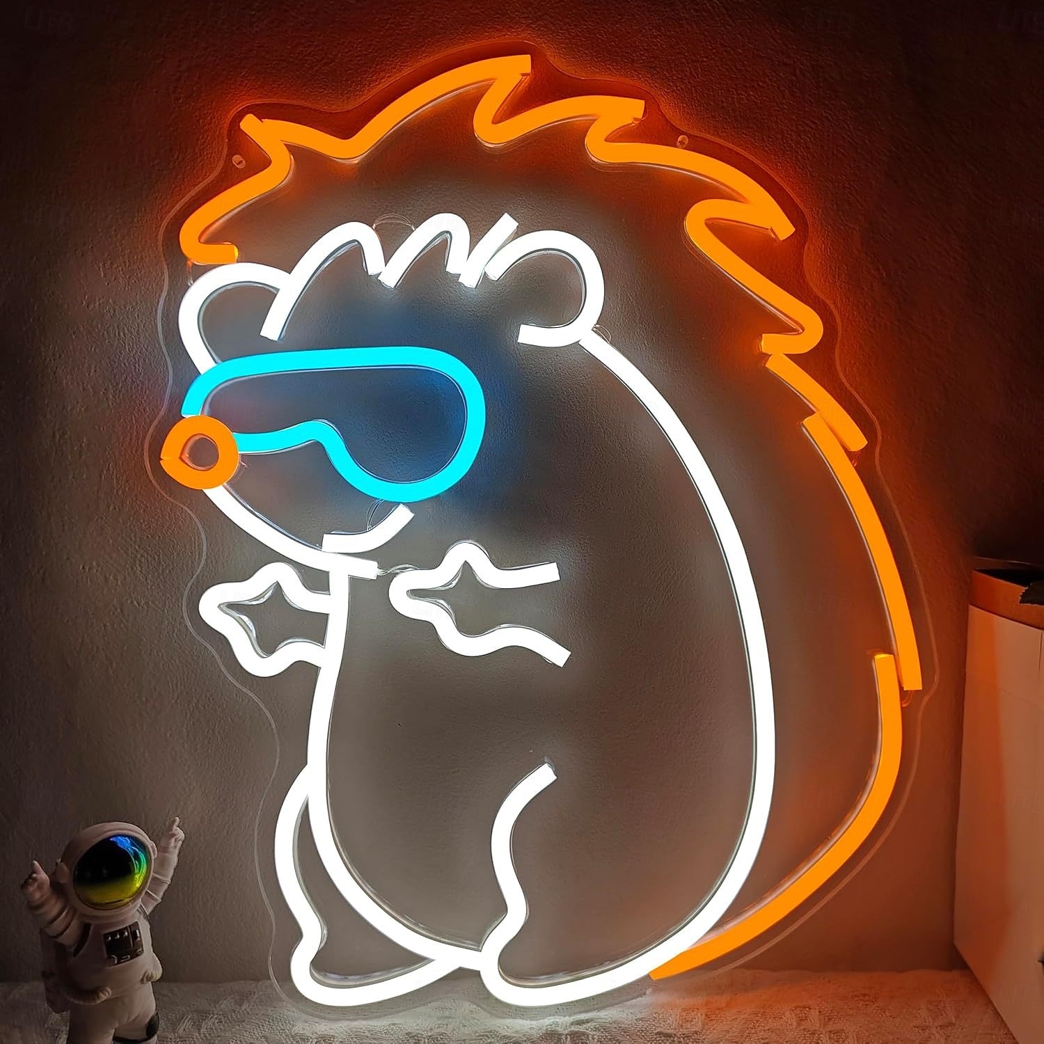 Neonový nápis se zvířaty, stmívatelné neonové nástěnné světlo napájené z USB do ložnice, obývacího pokoje, herny, dětského pokoje, pánské jeskyně, roztomilá liška kapybara koala neonová dekorace, 2026 - $35.99 –P10