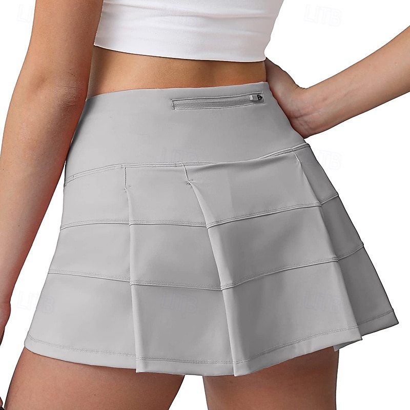 Per donna Tinta unita Gonna casual Gonna da tennis Gonne da tennis con pantaloncini Tasca Asciugatura Rapida Traspirante Corsa Fitness Yoga Gonna Gonna-pantaloncini Nero Bianco Rosa Abbigliamento da del 2026 a $44.99 –P22