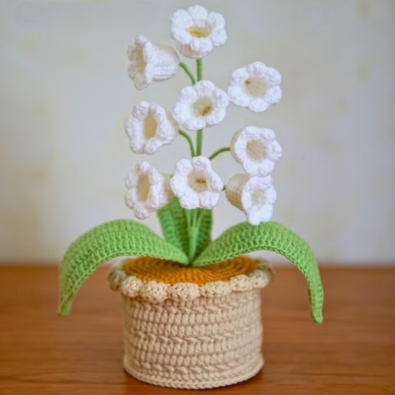 Crochet Lily Flower in Pot Lamp, Lily of the Valley Light, Handmade Flower Gift, DIY Gift Card, Home Decor, Birthday Mother Day Gift 2026 - $33.99 –P8