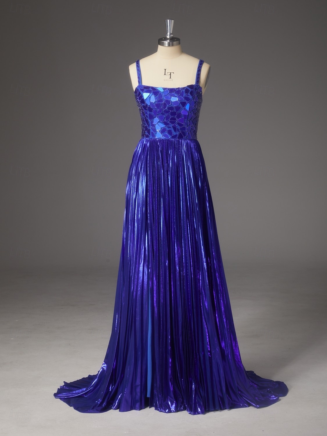 Linea ad A Strascico a Terra Abito da invitata a nozze Abito Formale Abito da sera Abito da Sera Elegante Scintillante Stile Celebrità Senza Maniche Spalline sottili Festa serale Matrimonio con del 2026 a $153.99 –P7