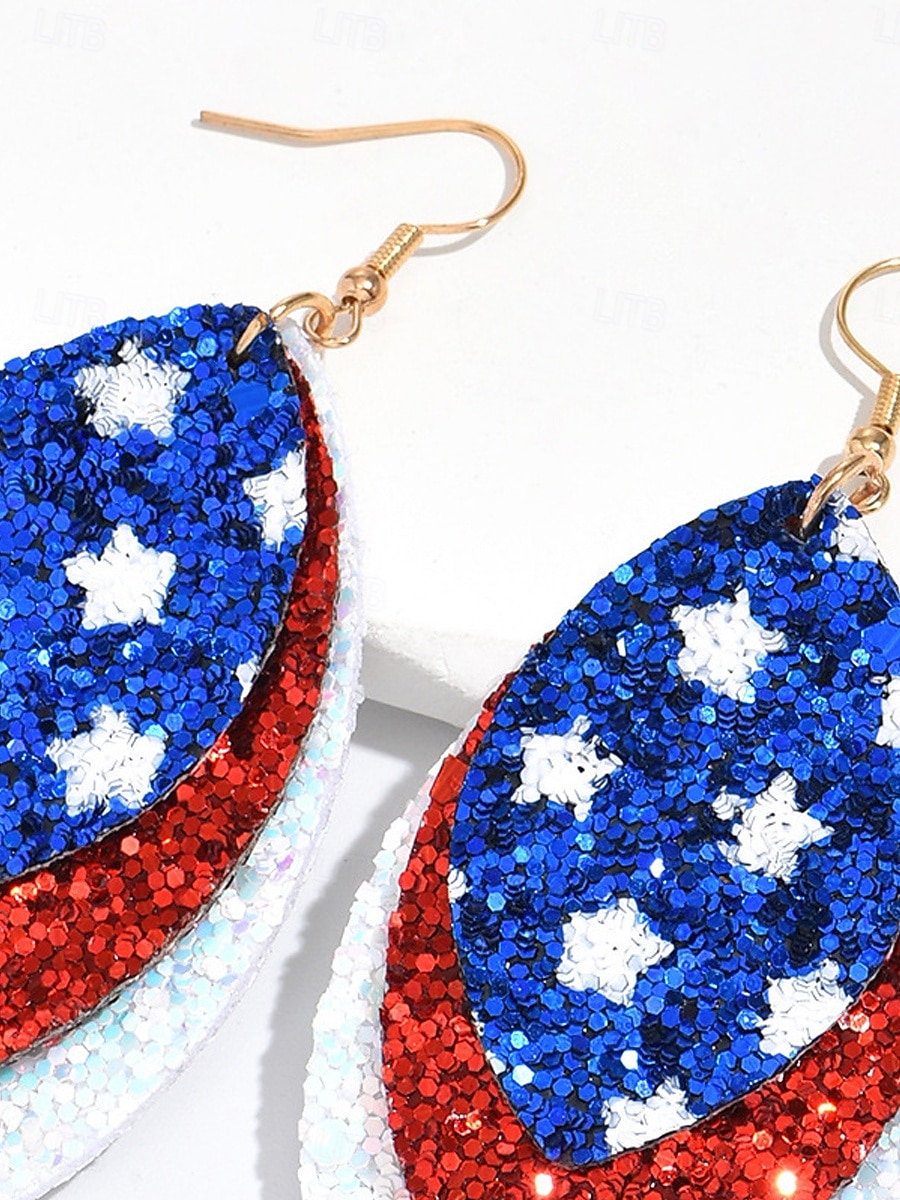 זוג 1 עגיל For בגדי ריקוד נשים יומי רחוב פֶסטִיבָל סגסוגת גיאומטרי כוכב 2026 - $8.49 –P2