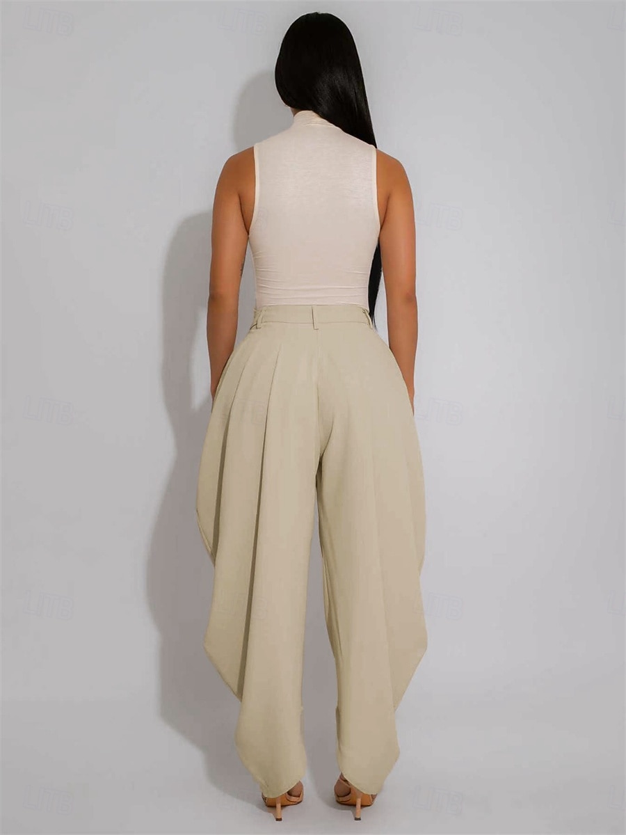 Mujer Fresco Chinos Elegante Vintage Moda Hasta el Tobillo Alta cintura Plano Bolsillo Cintura elástica Confortable Rígido Diario Hogar Exterior Naranja rojo Gris Rosáceo Negro Blanco Verano Primavera 2026 - $44.99 –P10