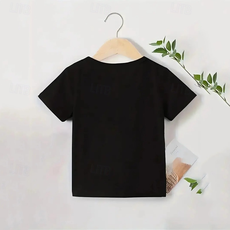 2026年 コットン１００％ イースター 子供 男の子 ブルー ブラック ホワイト グラフィック バニー Tシャツ ブラウス クルーネック 半袖 カジュアル 日常 アウトドア ファッション ストリートファッション デザイナー プリント 夏 春  コレクション – $19.99 –P6