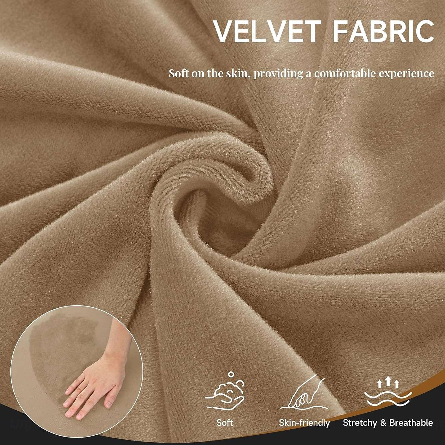 Velvet Armless Accent Chair Cover, Soft Stretch Accent Chair Slipcovers Without Arms Removable Armless Chair Furniture Protector Covers for Living Room/Dining Room/Hotel 2026 - $50.99 –P10