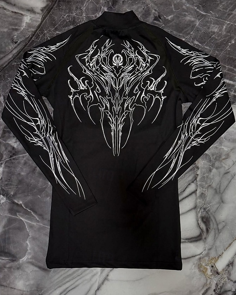 Ανδρικά Αφηρημένο Tricou de Alergat Μπλούζα συμπίεσης Άνοιξη Φθινόπωρο Μακρυμάνικο Γρήγορο Στέγνωμα Συμπίεση Ύγρανση Γυμναστήριο προπόνηση Ενεργή εκπαίδευση Ασκηση Θαλασσί Μαύρο Λευκό ΑΘΛΗΤΙΚΑ ΡΟΥΧΑ 2026 - $27.99 –P6