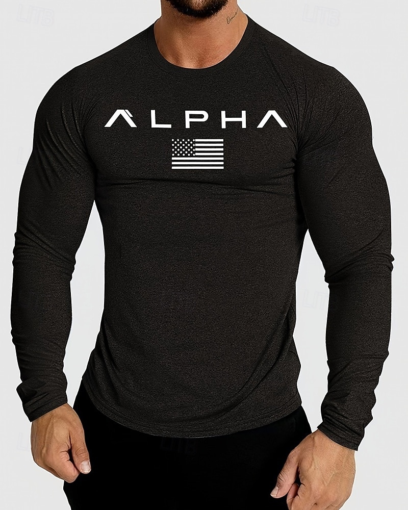 Homme 250e anniversaire de l'Amérique Jour de l'Indépendance Lettre T-shirt de course T-shirt de compression Printemps Automne manche longue Séchage Rapide Compression Évacuation de l'Humidité de 2026 ? $22.99 –P3