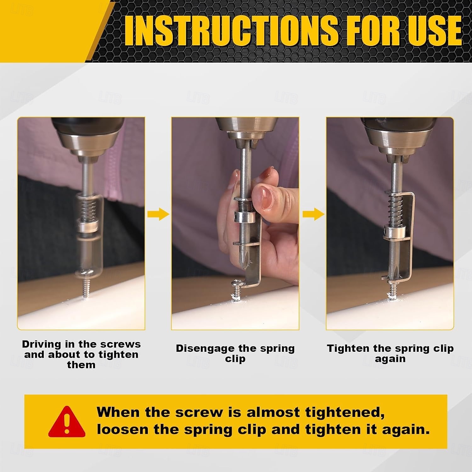 4 stk. fjærbelastet skrueholderbits, fallsikker skrutrekkerbits, universelt skruefesteverktøy, enhånds, skruerdriftsguide borespissholder for elektriker, mekaniker, gjør-det-selv-entusiast 2026 - $9.99 –P11