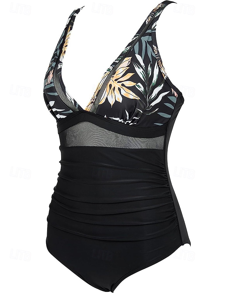 2026年 女性用 ラッシュガード 水着 ワンピース 花 ソリッド レオプリント UVプロテクション 弾性ある ノースリーブ スイムウェア 水着 サーフィン 潜水 水泳 夏  コレクション – $17.99 –P9