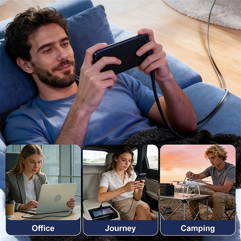 Складная подставка, кабель для передачи данных, зарядный кабель 2-в-1, регулируемая по углу наклона подставка, кабель для быстрой зарядки и синхронизации данных для смартфонов, планшетов, ноутбуков и 2026 - $16.99 –P7