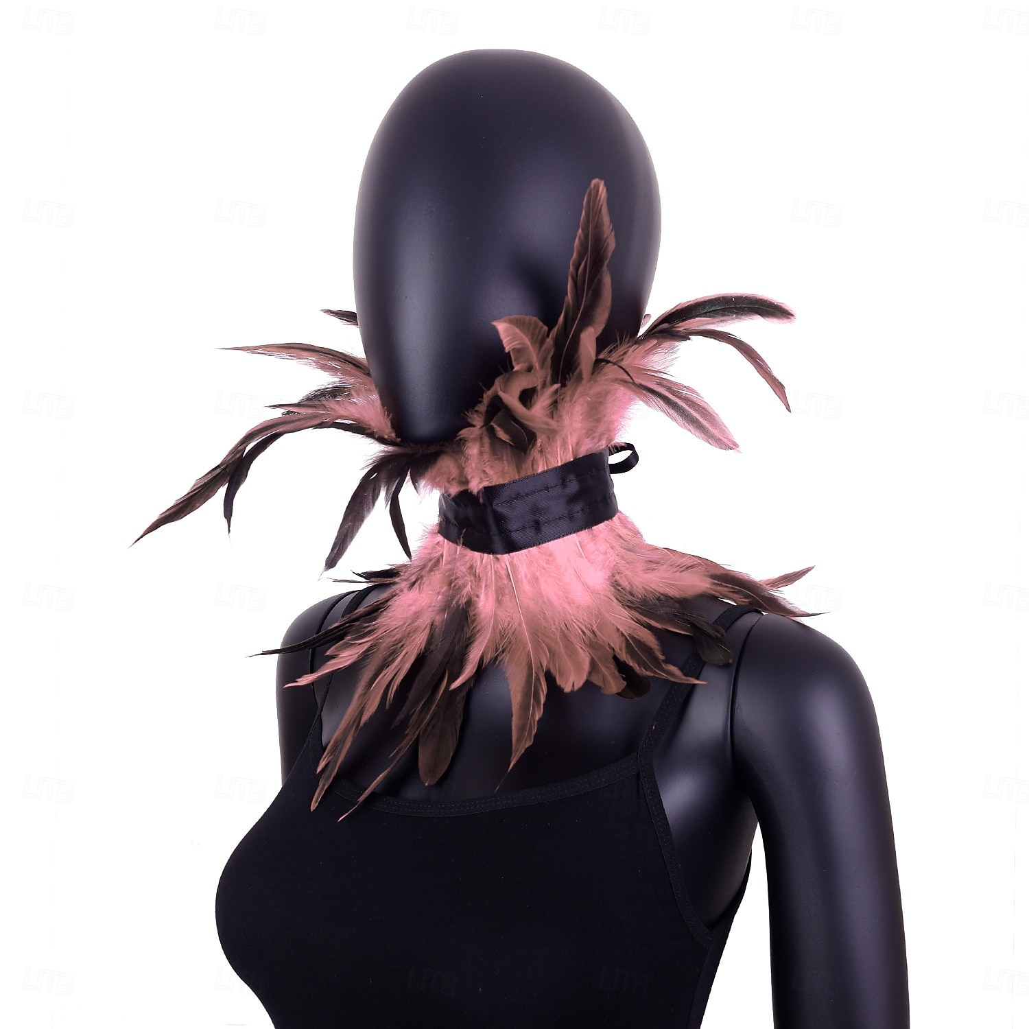 Carnival 2026 Rio Carnival Samba Accessories Women's Red Feather Choker Collar, Gothic Vampire Devil Costume Necklace Brazil Festival Performance Costume 2026 - $11.49 –P6