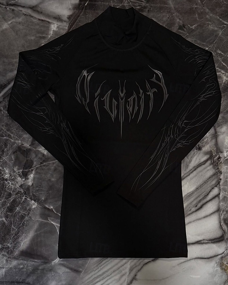 Ανδρικά Αφηρημένο Tricou de Alergat Μπλούζα συμπίεσης Άνοιξη Φθινόπωρο Μακρυμάνικο Γρήγορο Στέγνωμα Συμπίεση Ύγρανση Γυμναστήριο προπόνηση Ενεργή εκπαίδευση Ασκηση Θαλασσί Μαύρο Λευκό ΑΘΛΗΤΙΚΑ ΡΟΥΧΑ 2026 - $27.99 –P9