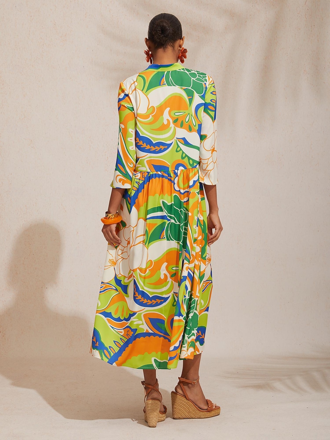 макси-платье в стиле бохо с узором пейсли из шелкового атласа 2026 - $102.99 –P2