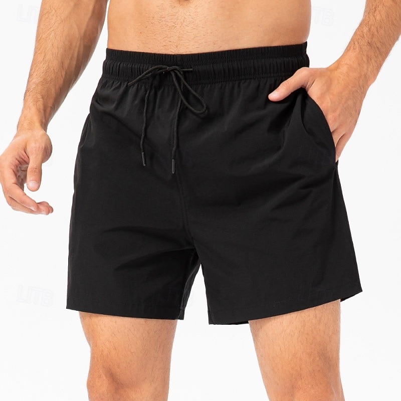 Homens Calção Justo de Natação Shorts de natação boxer Calção Bolsos Cintura elástica Côr Sólida Tecido Conforto Respirável Curto Casual Praia Natação Férias Moda Azul Preto Sem Elasticidade de 2026 por $17.99 –P2