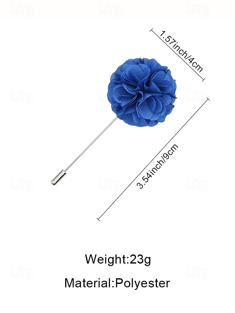 Men's Polyester Floral Lapel Pin, Multi-Color Fabric Flower Boutonniere, Elegant Minimalist Style for Groomsmen, Weddings, Formal Dinners, Banquets & Evening Events 2026 - $7.99 –P10