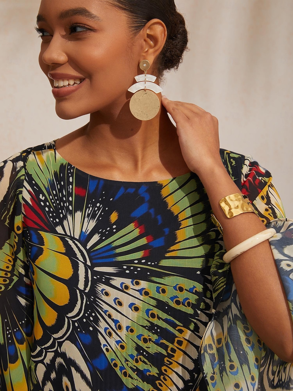 splývavý šifonový top s motýly v džungli 2026 - $67.99 –P10