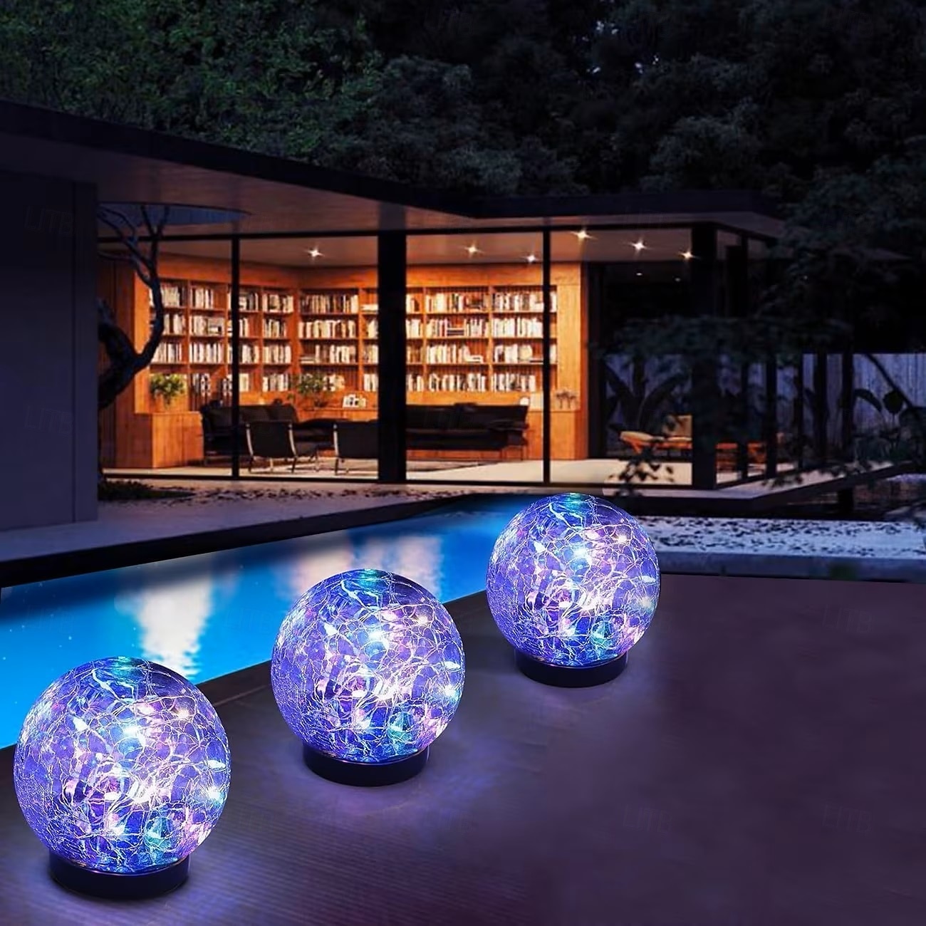 2 szklane kule solarne LED, oświetlenie ogrodowe, ślubne, 12 cm, 30 diod LED, kuliste, wkładane do gruntu, zewnętrzne, wodoodporne, oświetlenie trawnikowe, na imprezy, święta, ścieżka ogrodowa, dekoracja krajobrazu 2026 - $30.99 –P8