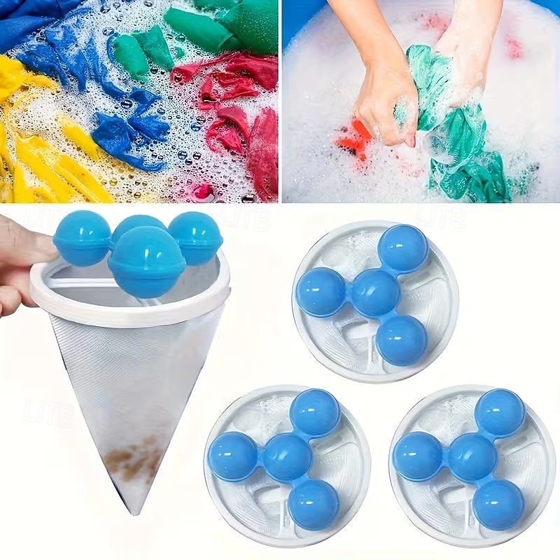 Lot de 3 filtres à peluches pour lave-linge, maille conique améliorée avec filtration 2 fois supérieure, collecteur de peluches réutilisable pour poils d'animaux &peluches, compatible avec l'avant de 2026 ? $12.99 –P6