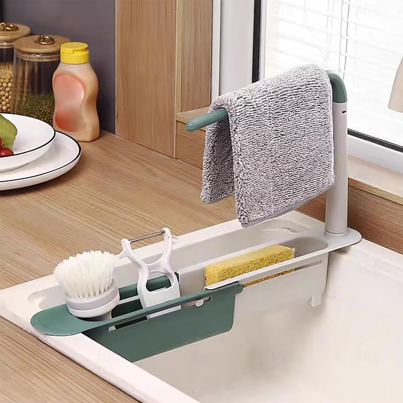 2Pcs Telescopic Sink Storage Rack, Adjustable Kitchen Sink Organizer Rack, Expandable Telescopic 2 in 1 Sink Drainer, Sponge Soap Holder for Home Kitchen Supplies 2026 - $20.99 –P6