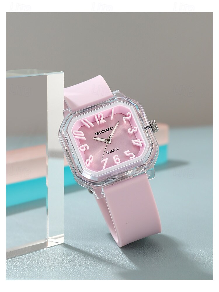 Подарок на День Матери SKMEI Мужские кварцевые часы Креативные минималистские модные повседневные светящиеся водонепроницаемые часы с мировым временем Силиконовые гелевые часы 2026 - $26.99 –P11