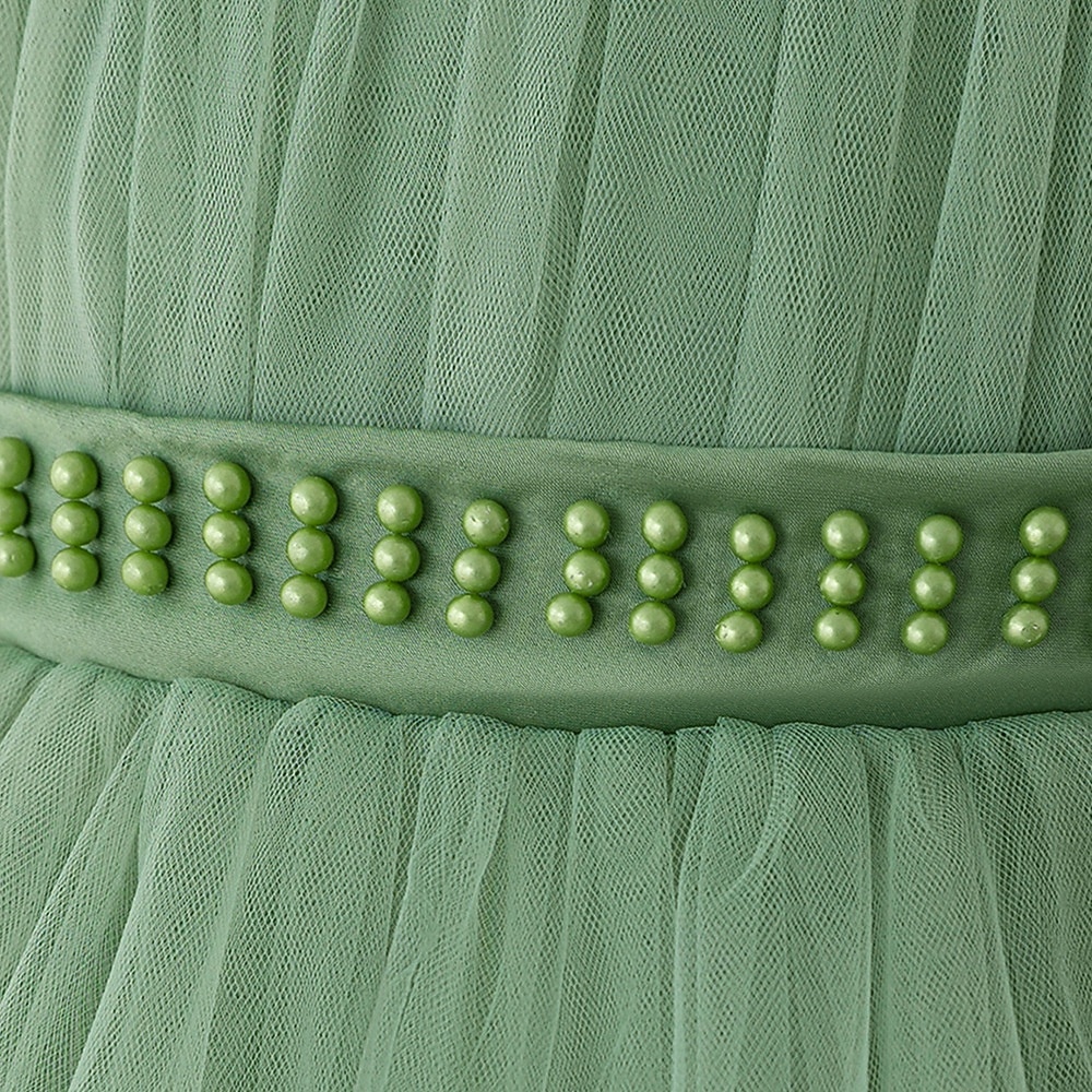Bambini Ragazze Vestito da Festa Tinta unica Senza Maniche Occasione speciale Compleanno Principessa Dolce Poliestere Lunghezza al ginocchio Vestito da Festa Estate Primavera Autunno Bambini Verde del 2026 a $52.99 –P2