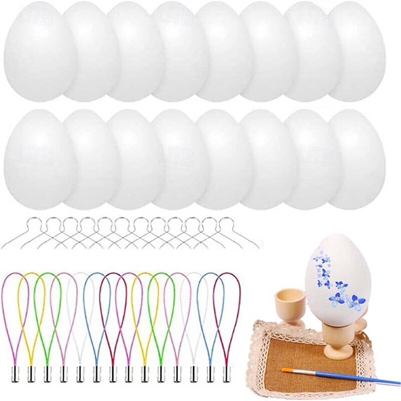 Набор из 160 пасхальных подвесных яиц, белые пластиковые пасхальные украшения, пасхальные поделки своими руками, пасхальные украшения, набор расписных яиц, пасхальная тематика. 2026 - $36.99 –P2
