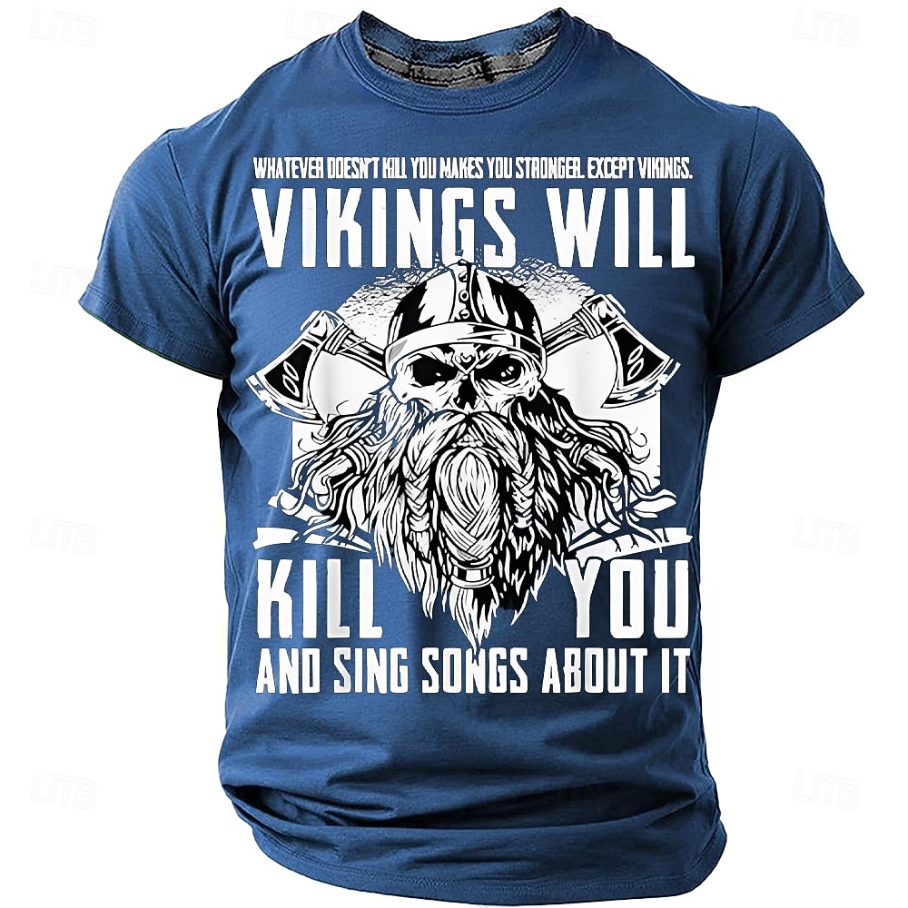 Funny Vikings Will Kill You And Sing Songs About It Whatever Doesnt Kill You Makes You Stronger Except Vikings Norse Mythology Warrior Skull Axes Mens Black T Shirt Clothing Apparel S M L XL XXL XXXL 2026 - $21.99 –P2