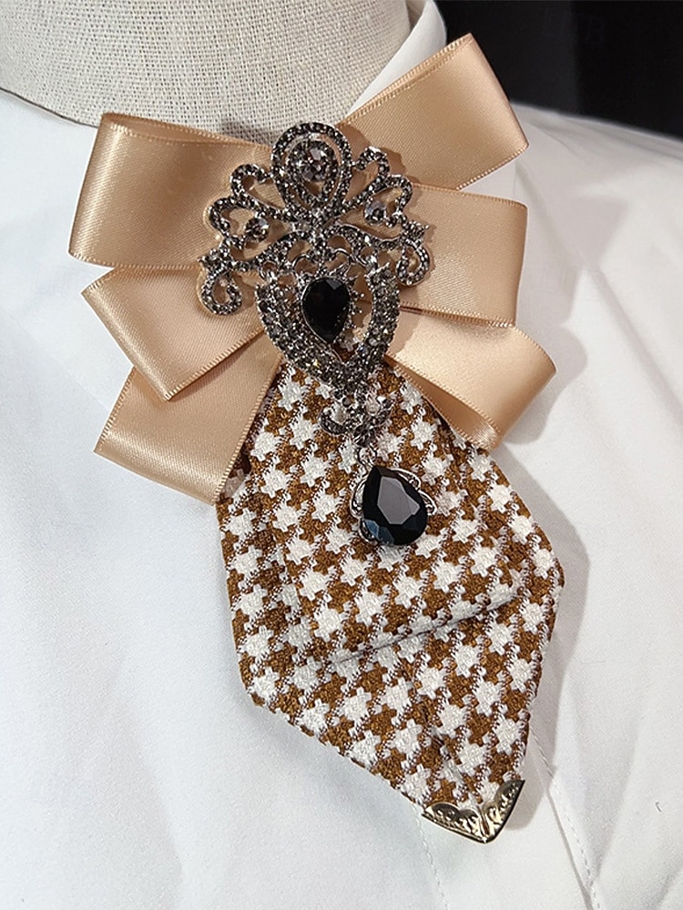 بروش ربطة عنق رجالي من البوليستر - لونان - إكسسوار أنيق لحفلات الزفاف والمناسبات بتفاصيل مزخرفة 2026 - $11.99 –P7