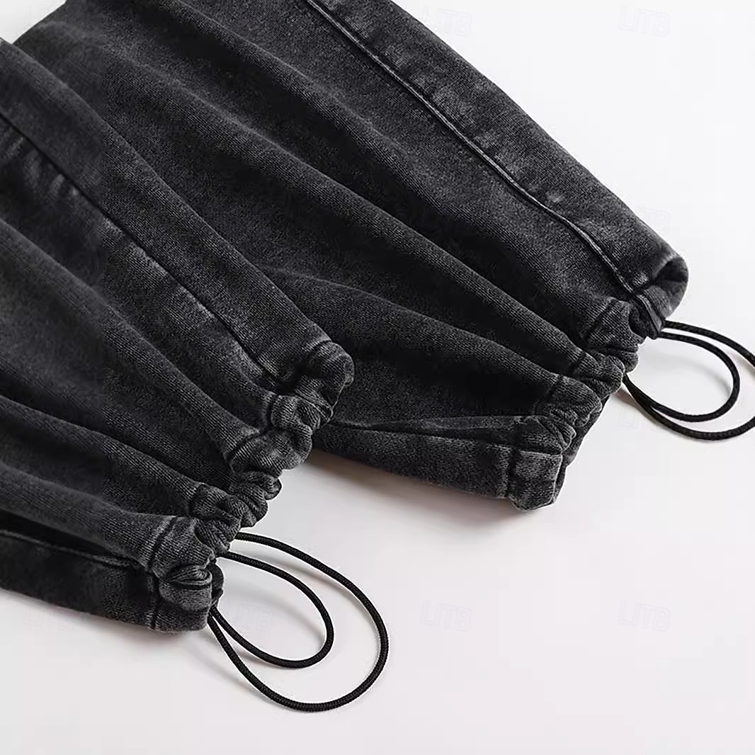SoftFade™ Pantalons pour Hommes 100 % Coton Pantalons Amples Pantalons Décontractés Pantalons Lavés À L'Acide À Cordon Élastique Taille Droite Longueur Complète Quotidien Mode De Vacances Streetwear de 2026 ? $29.99 –P5