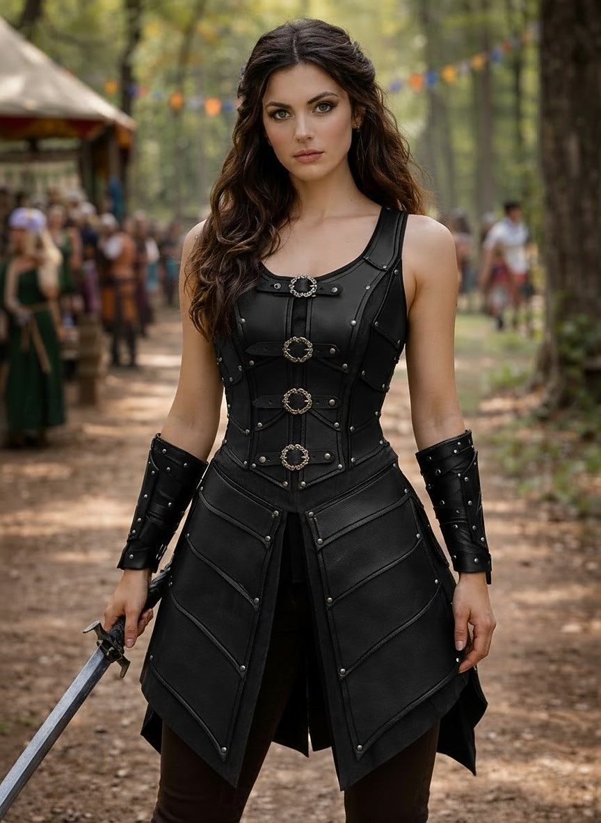 Středověké Renesanční Šaty Zbraně a výzbroj Kamizelka Válečník Shieldmaiden Barbar Maškarní kostým Dámské Viking Fantazie předvečer Všech svatých Karneval Výkon LARP Ren Faire Dospělé Šaty 2026 - $82.99 –P11