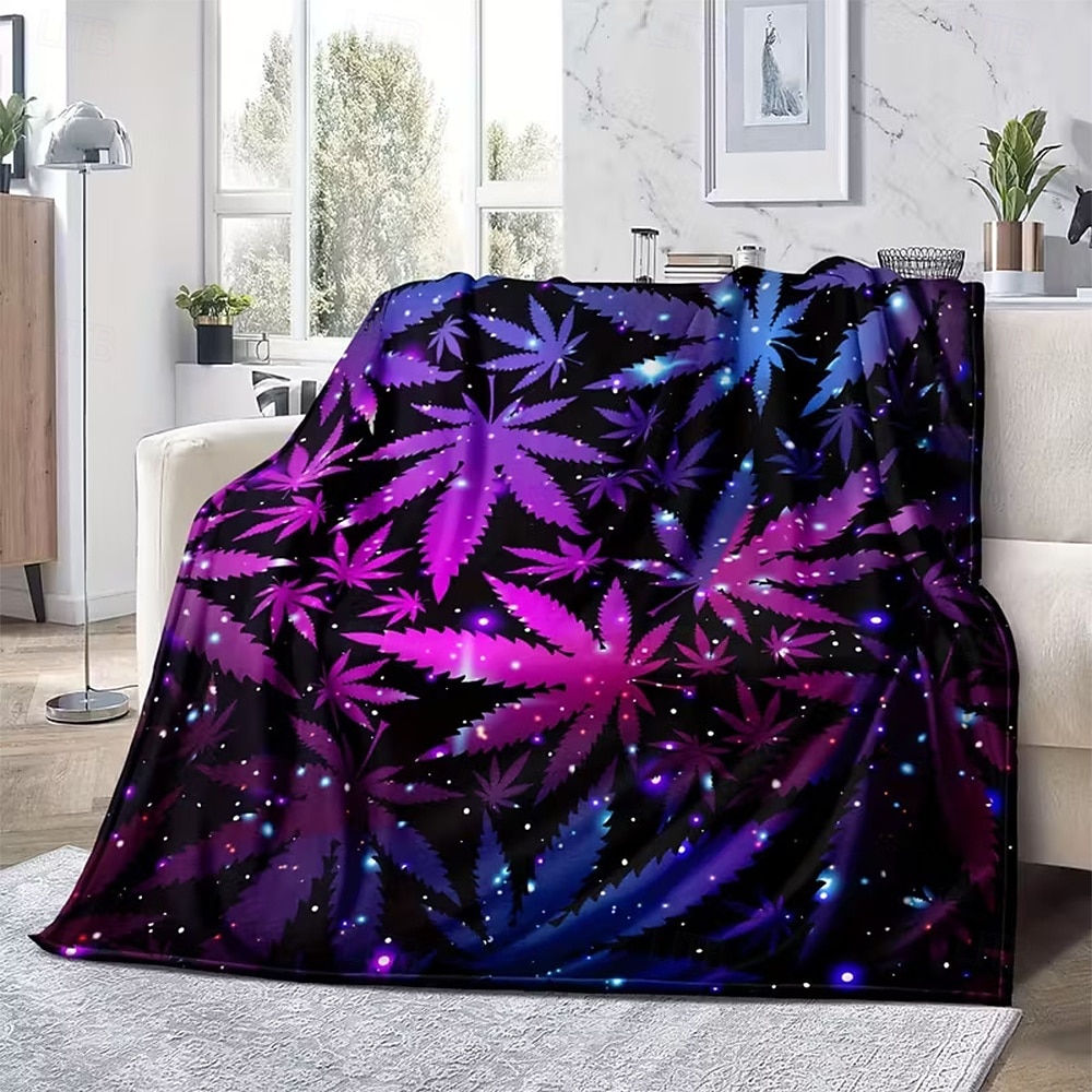 Blanket Fleece Throw Blanket for Couch Weed Leaf Classic Modern 3D Sofa Bed Decorative Warm Blanket Home Decor 2026 - $25.99 –P1