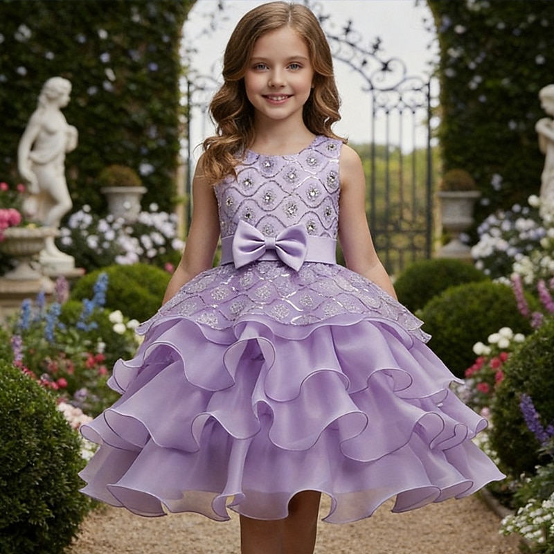 Blumenmädchenkleid Mädchen Formelle Kleidung Hochzeitskleidung Party Hochzeit Formell Mode Prinzessin Schön Kleid für die Erstkommunion Netz Einfarbig Ärmellos Rundhalsausschnitt Blau Weiß Ab 4 Jahren 2026 - $36.99 –P1