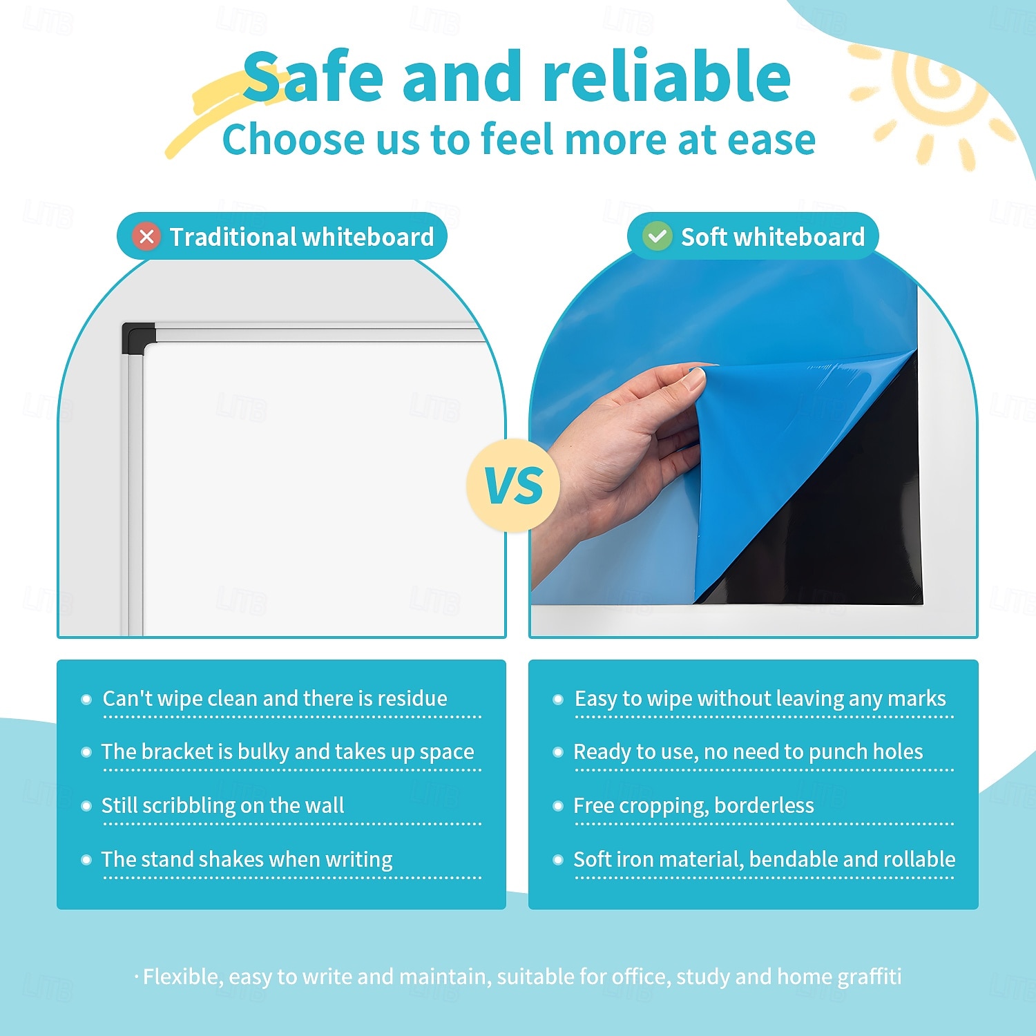 Geométrico Adhesivos de Pared Sala de estudio / Sala de niños y jardín de infantes, Removible / Pre-pegar Vinilo Decoración hogareña Tatuajes de pared 1 PC 2026 - $28.99 –P3