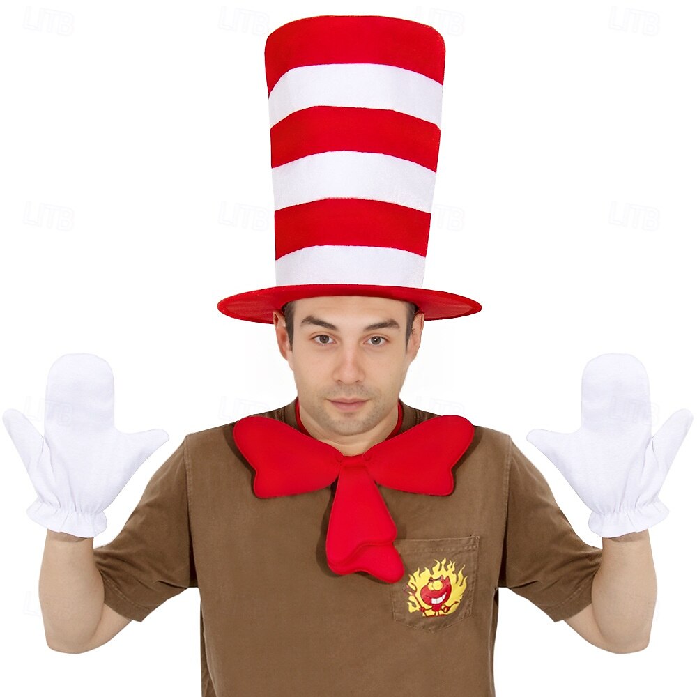 Cat Gloves Hat More Accessories Classic Storybook Character Storybook Characters Cosplay for Unisex Adults' Halloween Carnival Book Week Performance Educational Dress Up 2026 - $22.99 –P8