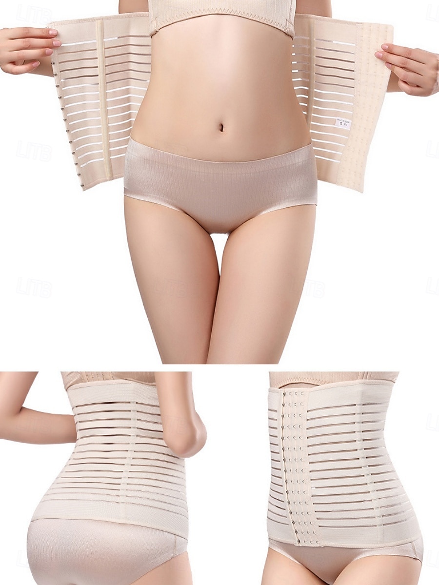 Women's Shapewear Waist Trainer Casual Pure Color Elastic Waist Daily Sleeveless Black Beige Summer Spring Fall Winter Slim 2026 - $14.99 –P6